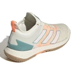 Adidas Adizero Ubersonic 4 Parley Women's Tennis Shoes (White/Beam Orange) -Boutique Ball Sports Store GX9624 7 FOOTWEAR Photography BackLateralTopView white