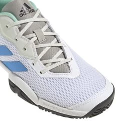 Adidas Barricade Junior Tennis Shoe (White/Blue) -Boutique Ball Sports Store GY4017 7 FOOTWEAR Photography DetailView1 white