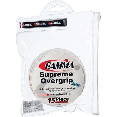 Gamma Supreme Overgrip 15 Pack (White) 3 Gamma Supreme Overgrip 15 Pack (White)