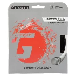Gamma Synthetic 17/1.27 With Wearguard Tennis String (Black)