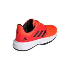 Adidas CourtJam XJ Junior Tennis Shoe (Solar Red/Black/White) -Boutique Ball Sports Store H68131 FTW photo back lateral top white