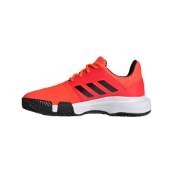 Adidas CourtJam XJ Junior Tennis Shoe (Solar Red/Black/White) -Boutique Ball Sports Store H68131 FTW photo side medial center white