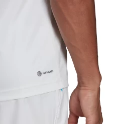 Adidas Men's Melbourne FreeLift Printed Top (White/Red) -Boutique Ball Sports Store HA3344 APP on model detail 3 white