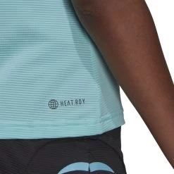 Adidas Women's Primeblue Heat.Rdy Tennis Y-Tank Top (Blue/Black) 16 Adidas Women's Primeblue Heat.Rdy Tennis Y-Tank Top (Blue/Black) -Boutique Ball Sports Store HA3354 8 APPAREL OnModel DetailView1 white