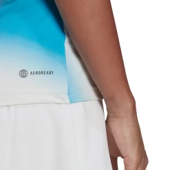 Adidas Women's Mel Y-Tank Top (White/Red/Blue) -Boutique Ball Sports Store HA7614 APP on model detail 2 white