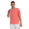 Adidas Men's 3 Stripes Club Top (Semi Turbo/Black) -Boutique Ball Sports Store HB9075 APP on model standard white