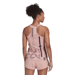 Adidas Women's Club Tennis Graphic Tank Top (Wonder Mauve/Black) 10 Adidas Women's Club Tennis Graphic Tank Top (Wonder Mauve/Black) -Boutique Ball Sports Store HB9093 APP on model back white