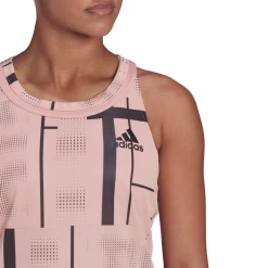Adidas Women's Club Tennis Graphic Tank Top (Wonder Mauve/Black) 12 Adidas Women's Club Tennis Graphic Tank Top (Wonder Mauve/Black) -Boutique Ball Sports Store HB9093 APP on model detail 1 white