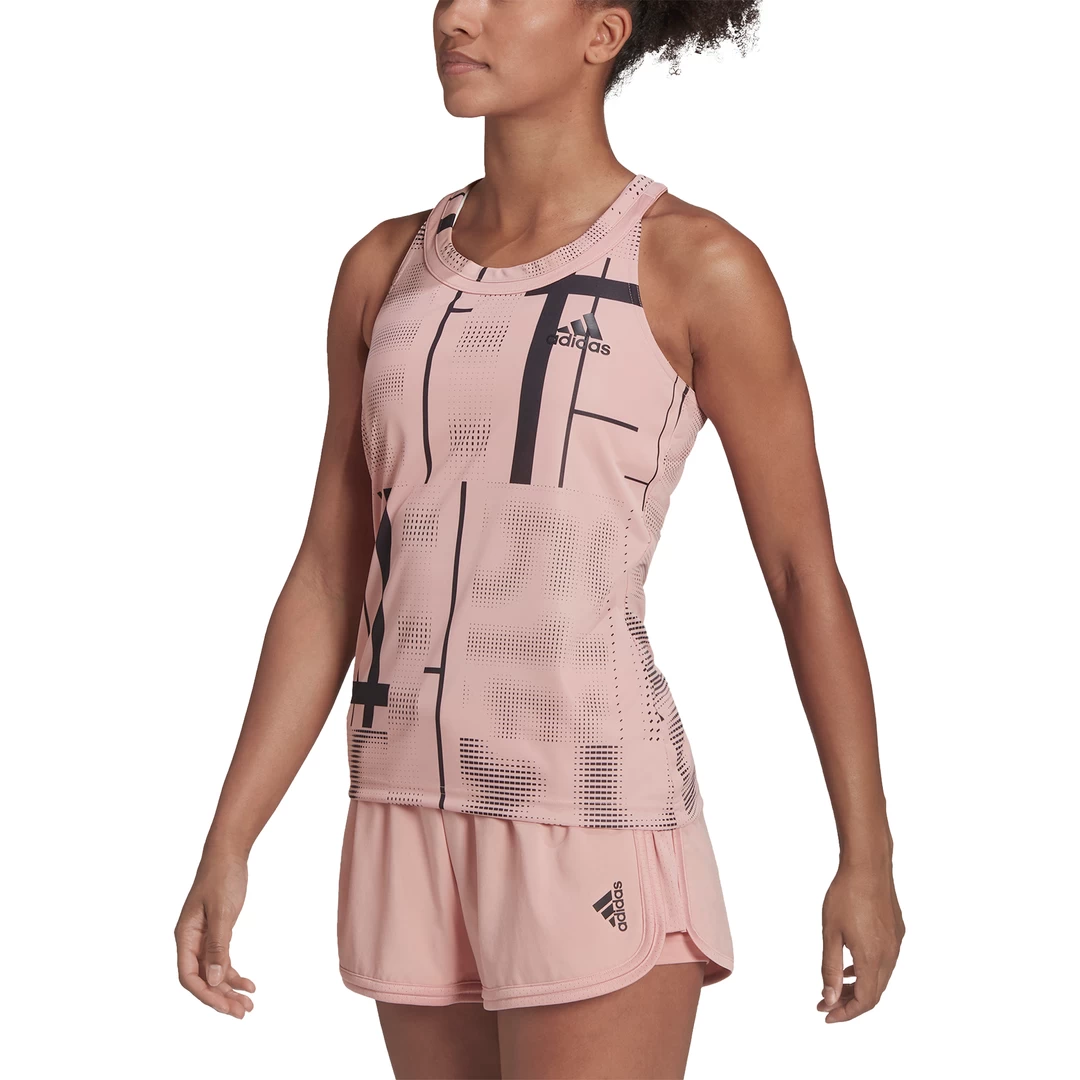 Adidas Women's Club Tennis Graphic Tank Top (Wonder Mauve/Black) 4 Adidas Women's Club Tennis Graphic Tank Top (Wonder Mauve/Black) - Image 2