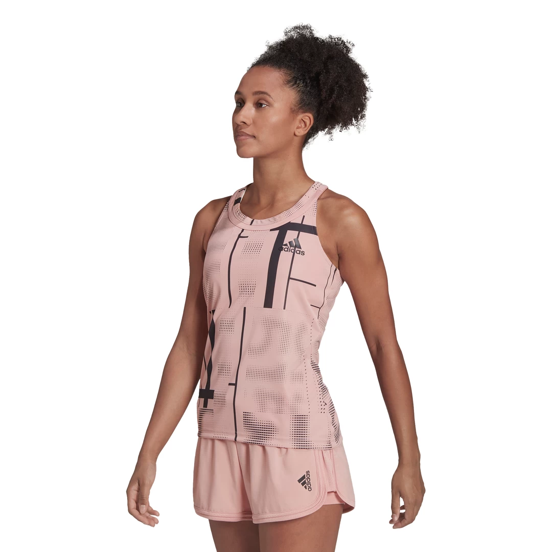 Adidas Women's Club Tennis Graphic Tank Top (Wonder Mauve/Black) 3 Adidas Women's Club Tennis Graphic Tank Top (Wonder Mauve/Black)