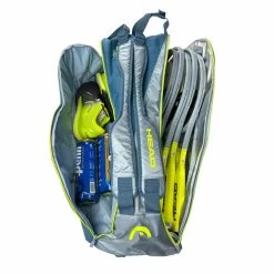 Head Tour Team Extreme Supercombi 9 Pack Racquet Bag (Yellow/Grey) -Boutique Ball Sports Store HEAD Extreme Supercombi Grey Yellow 6