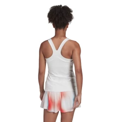 Adidas Women's Tennis Y-Tank Top (White) -Boutique Ball Sports Store HF0842 APP on model back white