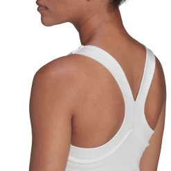 Adidas Women's Tennis Y-Tank Top (White) -Boutique Ball Sports Store HF0842 APP on model detail 3 white