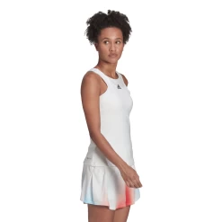 Adidas Women's Tennis Y-Tank Top (White) -Boutique Ball Sports Store HF0842 APP on model walking white