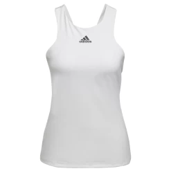 Adidas Women's Tennis Y-Tank Top (White) -Boutique Ball Sports Store HF0842 APP photo front center white