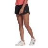 Adidas Women's Club Shorts (Black/Grey Five) -Boutique Ball Sports Store HF1769 APP on model standard white