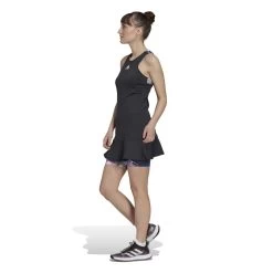 Adidas Women's US Series Y-Dress (Black/Clear Pink) -Boutique Ball Sports Store HF6329 7 APPAREL OnModel SideView white