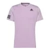 Adidas Men's Club Stripe Tennis Tee (Pink) -Boutique Ball Sports Store HN3905 1 APPAREL Photography FrontView white