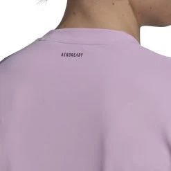 Adidas Men's Club Stripe Tennis Tee (Pink) -Boutique Ball Sports Store HN3905 8 APPAREL OnModel DetailView2 white