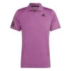 Adidas Men's Club 3 Stripes Polo (Semi Pulse Lilac) -Boutique Ball Sports Store HN3912 1 APPAREL Photography FrontView white