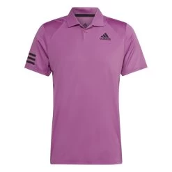 Adidas Men's Club 3 Stripes Polo (Semi Pulse Lilac)