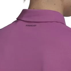 Adidas Men's Club 3 Stripes Polo (Semi Pulse Lilac) -Boutique Ball Sports Store HN3912 7 APPAREL OnModel DetailView1 white