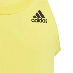 Adidas Girl's Club Tank Top (Beam Yellow) 10 Adidas Girl's Club Tank Top (Beam Yellow) -Boutique Ball Sports Store HN6304 5 APPAREL Photography DetailView2 transparent