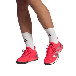 Adidas Adizero Ubersonic 4 Men's Tennis Shoe (Red) -Boutique Ball Sports Store HQ8379 10 FOOTWEAR OnModel FrontView transparent