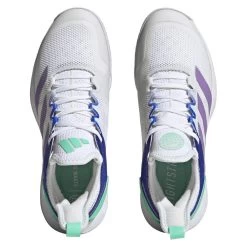 Adidas Adizero Ubersonic 4 Women's Tennis Shoe (White) -Boutique Ball Sports Store HQ8390 3 FOOTWEAR Photography TopPortraitView transparent 1