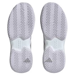 Adidas CourtJam Control Women's Tennis Shoe (White) -Boutique Ball Sports Store HQ8473 4 FOOTWEAR Photography BottomView transparent