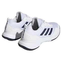 Adidas GameCourt 2 Men's Tennis Shoe (White/Navy) -Boutique Ball Sports Store HQ8809 7 FOOTWEAR Photography BackLateralTopView transparent