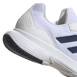 Adidas GameCourt 2 Men's Tennis Shoe (White/Navy) -Boutique Ball Sports Store HQ8809 8 FOOTWEAR Photography DetailView1 transparent