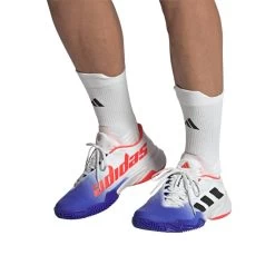 Adidas Barricade Men's Tennis Shoe (Blue/Black) -Boutique Ball Sports Store HQ8917 11 FOOTWEAR OnModel FrontView transparent