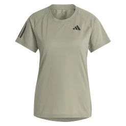 Adidas Women's Club 3 Stripe Top (Khaki)