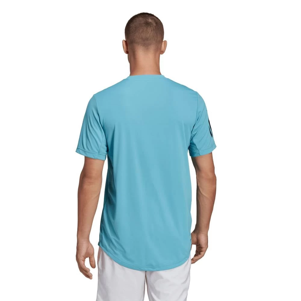 Adidas Men's 3 Stripe Club Top (Blue) 5 Adidas Men's 3 Stripe Club Top (Blue) - Image 3