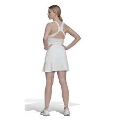 Adidas Women's London Y-Dress (White) -Boutique Ball Sports Store HT5947 5 APPAREL OnModel BackView white