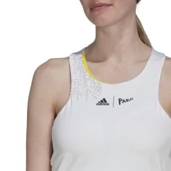 Adidas Women's London Y-Dress (White) -Boutique Ball Sports Store HT5947 7 APPAREL OnModel DetailView1 white