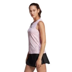 Adidas Women's Melbourne Match Tank Top (Pink) -Boutique Ball Sports Store HU1806 6 APPAREL OnModel SideView transparent