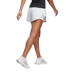 Adidas Women's Club Shorts (White) -Boutique Ball Sports Store HZ4192 4 APPAREL OnModel BackView transparent
