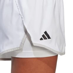 Adidas Women's Club Shorts (White) -Boutique Ball Sports Store HZ4192 7 APPAREL OnModel DetailView2 transparent