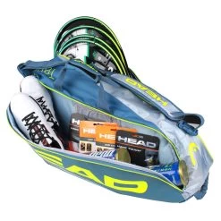 Head Tour Team Extreme Combi 6 Pack Racquet Bag (Yellow/Grey) -Boutique Ball Sports Store Head Tour Team Extreme Combi 6 Pack