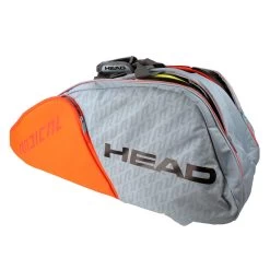 Head Radical Supercombi 9 Pack Racquet Bag (Grey/Orange) -Boutique Ball Sports Store IMG 2924