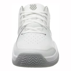 K-Swiss Court Express Clay Court Women's Tennis Shoe (White/Silver) -Boutique Ball Sports Store K Swiss Court Express Womens White Silver Image Front