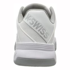 K-Swiss Court Express Clay Court Women's Tennis Shoe (White/Silver) -Boutique Ball Sports Store K Swiss Court Express Womens White Silver Image Heel