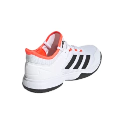 Adidas Ubersonic 4 Junior Tennis Shoe (White/Black/Solar Red) -Boutique Ball Sports Store S23742 FTW photo back lateral top white