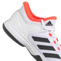 Adidas Ubersonic 4 Junior Tennis Shoe (White/Black/Solar Red) -Boutique Ball Sports Store S23742 FTW photo detail 1 white