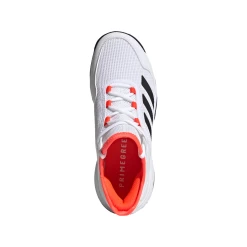 Adidas Ubersonic 4 Junior Tennis Shoe (White/Black/Solar Red) -Boutique Ball Sports Store S23742 FTW photo top portrait white