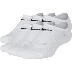 Nike Junior Performance Cushioned No Show Training Socks (Black/White)