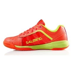 Salming Adder Women's Indoor Court Shoe (Orange/Yellow) -Boutique Ball Sports Store Salming Adder Womens Indoor Shoe 1236076 5491 04 RacquetGuys