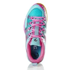Salming Kobra Women's Indoor Court Shoe (Turquoise/Pink) -Boutique Ball Sports Store Salming Kobra Women 1237081 6351 03 RacquetGuys